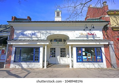 HADDONFIELD, NJ -17 MAR 2018- Located In Camden County, New Jersey, The Historic Town Of Haddonfield, Originally Occupied By Lenni Lenape Native Americans, Is A Major Paleontology Site.