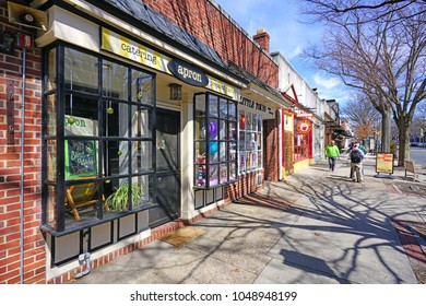 HADDONFIELD, NJ -17 MAR 2018- Located In Camden County, New Jersey, The Historic Town Of Haddonfield, Originally Occupied By Lenni Lenape Native Americans, Is A Major Paleontology Site.