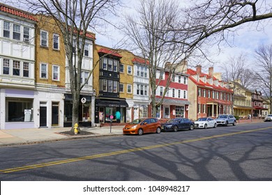 HADDONFIELD, NJ -17 MAR 2018- Located In Camden County, New Jersey, The Historic Town Of Haddonfield, Originally Occupied By Lenni Lenape Native Americans, Is A Major Paleontology Site.