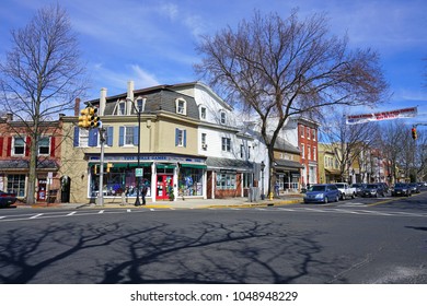 HADDONFIELD, NJ -17 MAR 2018- Located In Camden County, New Jersey, The Historic Town Of Haddonfield, Originally Occupied By Lenni Lenape Native Americans, Is A Major Paleontology Site.