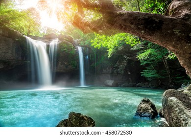 Haew Suwat Waterfall in Khao Yai National Park, Thailand - Powered by Shutterstock