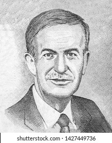 Hafez al-Assad, Portrait from Syria Banknotes. 