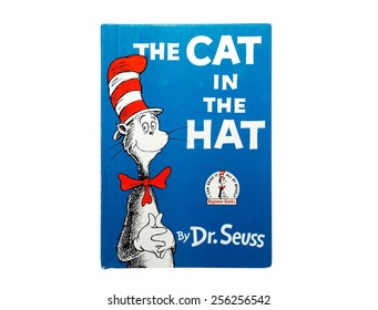 HAGERSTOWN, MD - FEBRUARY 26, 2015:  Image Of The Cat In The Hat Book By Dr. Seuss.   Dr. Seuss Is Widely Know For His Children's Books.