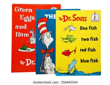 HAGERSTOWN, MD - FEBRUARY 26, 2015:  Image Of Several Best Selling Books By Dr. Seuss.   Dr. Seuss Is Widely Know For His Children's Books.