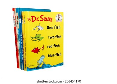 HAGERSTOWN, MD - FEBRUARY 26, 2015:  Image Of Several Best Selling Books By Dr. Seuss.   Dr. Seuss Is Widely Know For His Children's Books.