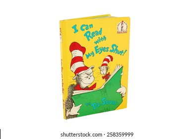 HAGERSTOWN, MD - MARCH 6, 2015: Image Of I Can Read With My Eyes Shut! Book By Dr. Seuss. Dr. Seuss Is Widely Know For His Children's Books.