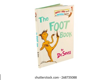 HAGERSTOWN, MD - MARCH 6, 2015: Image Of The Foot Book By Dr. Seuss. Dr. Seuss Is Widely Know For His Children's Books.