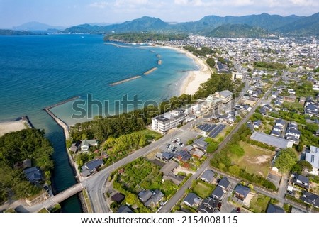 Hagi, Kikugahama and Hamasaki Denken district drone aerial photography [[stock_photo]] © 