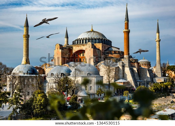 Hagia Sophia or Ayasofya (Turkish), Istanbul, Turkey. It is the former Greek Orthodox Christian patriarchal cathedral, later an Ottoman imperial mosque and now a museum. It is one of seven wonders.