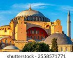 Hagia Sophia Grand Mosque on Sultanahmet square in center of Istanbul, Turkey