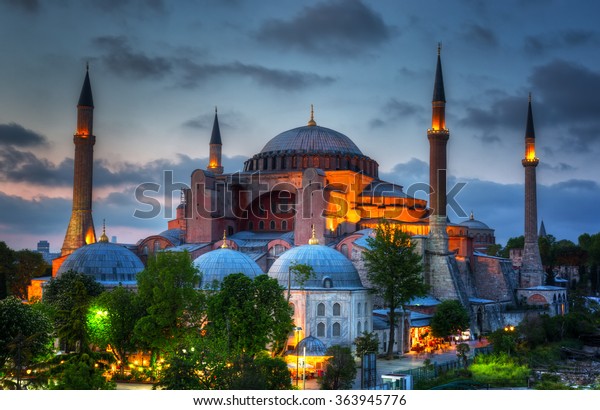 Hagia Sophia On Sunset Istanbul Stock Photo Edit Now 363945776