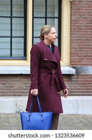 The Hague, The Netherlands - February 22, 2019: Minister Of Agriculture, Nature And Food Quality, Carola Schouten Leaves The Weekly Council Of Ministers In The Hague