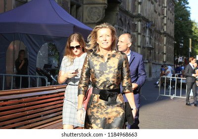 The Hague, The Netherlands - September 18, 2018: Minister Of Internal Affairs Kajsa Ollongren During Prinsjesdag, Opening Of The Parliamentary Year 