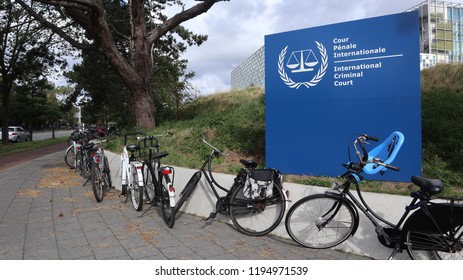 The Hague/Netherlands-September 21, 2018:  Witnesses To The International People’s Tribunal And Rights Groups Gather At The International Criminal Court (ICC) In The Hague