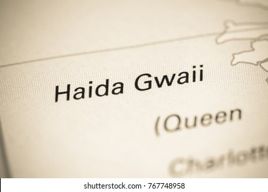 Haida Gwaii. Canada On A Map.