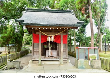 Haiden Of Inari Shrine At Suizenji Jojoen Garden In Kumamoto