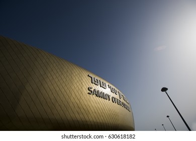 HAIFA, ISRAEL - April 30, 2016: Detail Of Impressive Sammy Ofer Football Stadium, In The Outskirts Of Haifa.