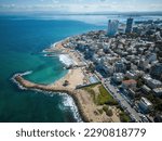 Haifa Israel. drone  view of Bat galim