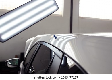hail damage car, lights for detecting dents in a car body