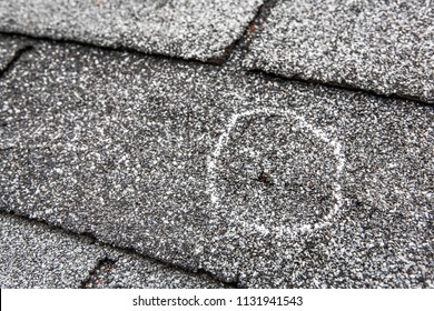 Hail Damage On Roof After Hailstorm