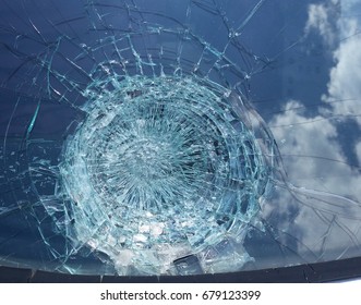 Hail Damage Windshield Sky Damage Blue