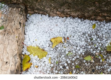 Hail, Graupel In The Corners Of The House