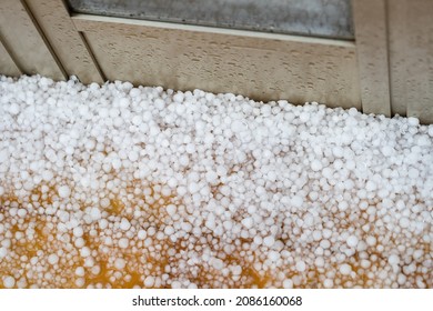 Hail, Graupel In The Corners Of The House