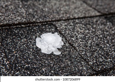 Hail In On Roof After Hailstorm