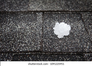 Hail in on roof after hailstorm