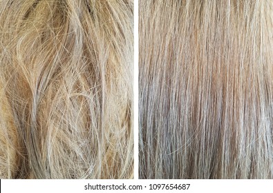 Hair Before And After Leveling Keratin