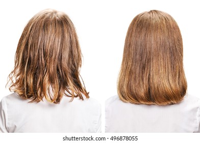 Hair Before And After Treatment.