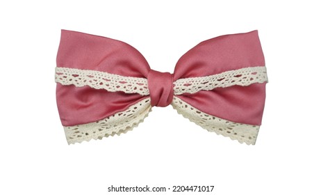 Hair Bow In Beautiful Bright Pink Color Made Out Of Satin Fabric, So Elegant And Fashionable. This Hair Bow Is A Hair Clip Accessory For Girls And Women.