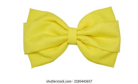 Hair Bow In Beautiful Bright Yellow Color Made Out Of Cotton Fabric, So Elegant And Fashionable. This Hair Bow Is A Hair Clip Accessory For Girls And Women.