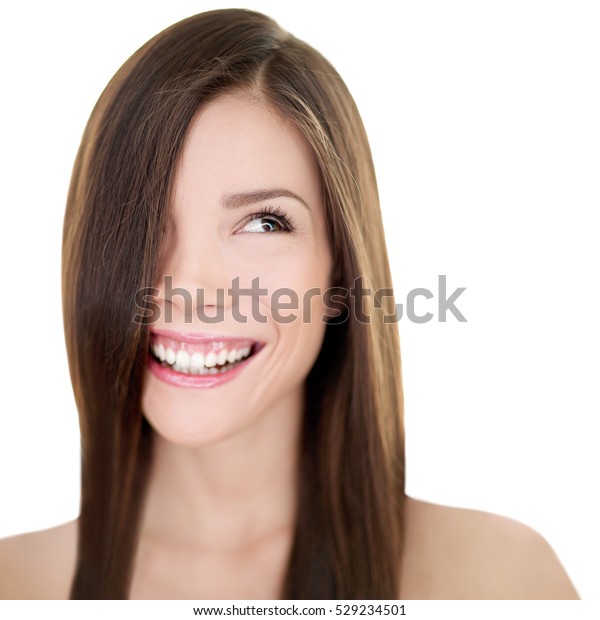Hair Care Asian Woman Smiling Looking Stock Photo Edit Now