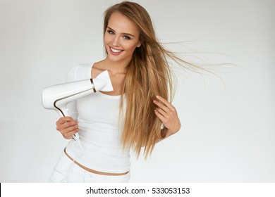 how to straight hair using hair dryer