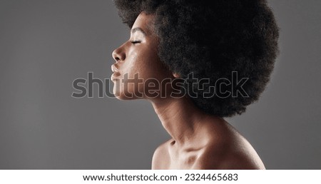 Similar – Image, Stock Photo Profile of a black-haired woman