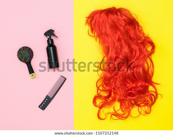 Hair Care Products Bright Orange Wig Stock Photo Edit Now 1507252148