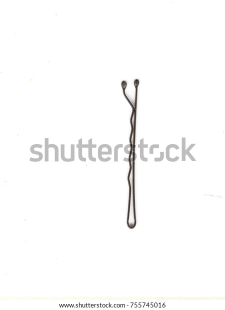 Hair Clip Thin Small Metal Clamp Stock Photo Edit Now 755745016