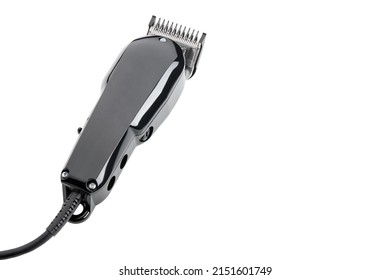 Hair clipper. Professional barber hair clipper for Men haircut. Hairdresser salon equipment. Premium hairdressing Accessories. Corded electric black hair clipper isolated on white background. - Powered by Shutterstock