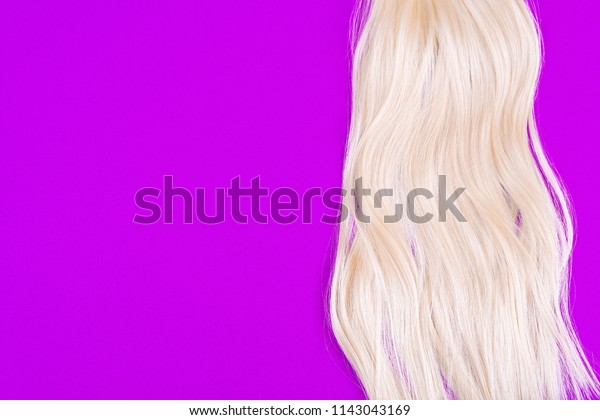 Hair Color Blond On Bright Purple Stock Photo Edit Now 1143043169