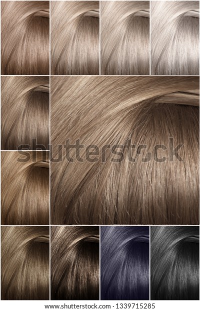 Hair Color Palette Wide Range Samples Stock Photo Edit Now