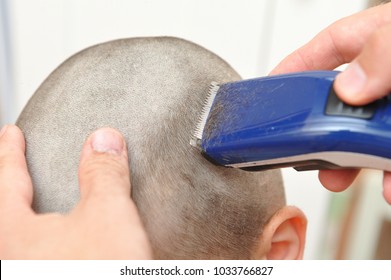 Hair Cutting In A Child Without A Nozzle, Almost On Bald. Getting Rid Of Lice