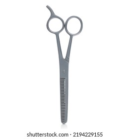 Hair Cutting Scissors Isolated On White Background