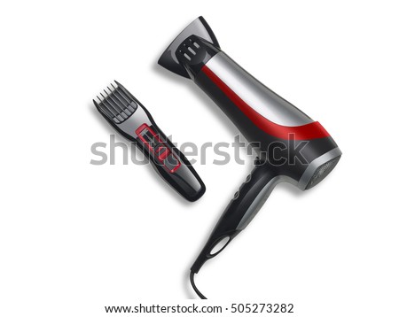 Hair dryer and trimmer