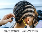 hair extension in a hairdresser