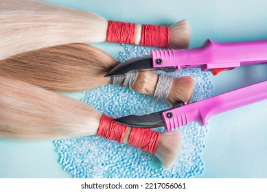 Hair Extension Tongs. Hair Encapsulation, Hot Extension.