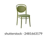 hair isolated on white background. modern design plastic chair 