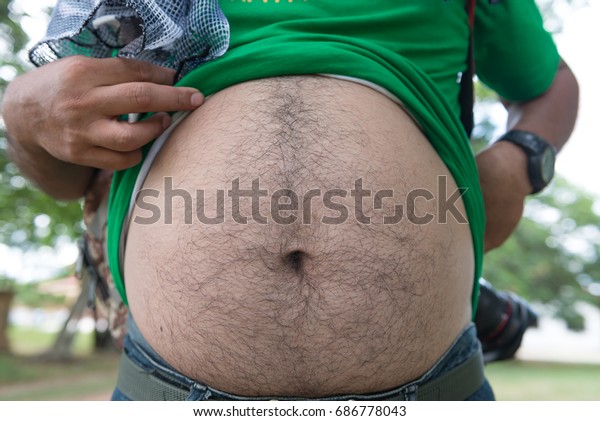 Hair On Belly Asian Dirty Man Stock Photo Edit Now 686778043