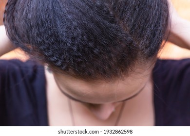 Hair On Top Of A Woman's Head