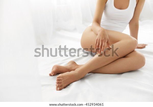 Hair Removal Concept Closeup Beautiful Womans Stock Photo Edit